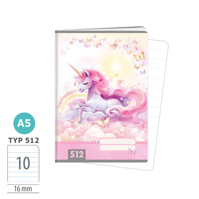 1591-0427 Zošit A5, 10 listov, TYP 512 Sweet Dreams