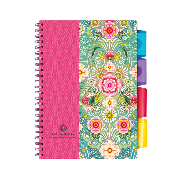 1547-0292 Spiral notepad A5 with dividers lic. Catalina Estrada
