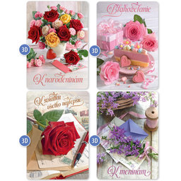 0615-0592s Pohľadnica gratulačná 3D SK