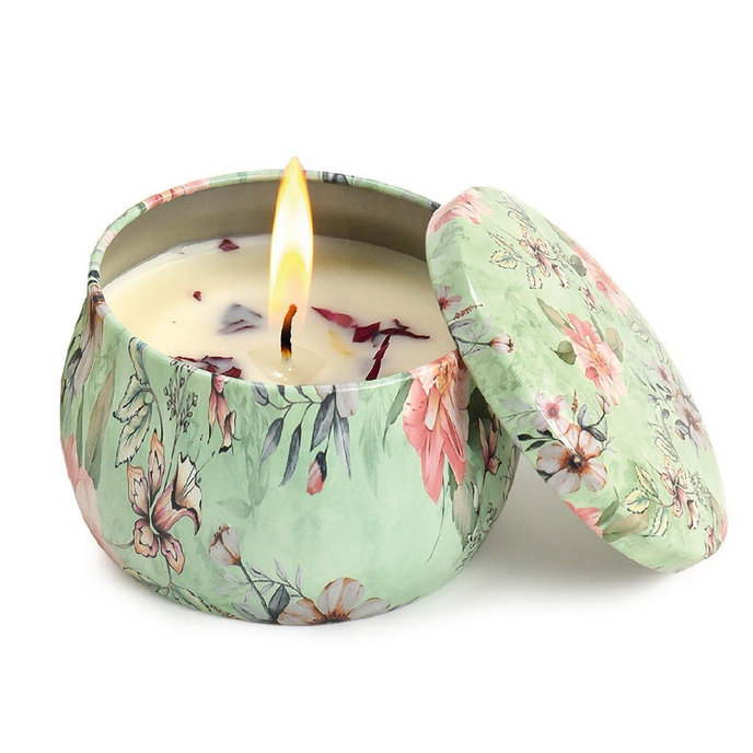 2358-0028 Floral candle - MINT