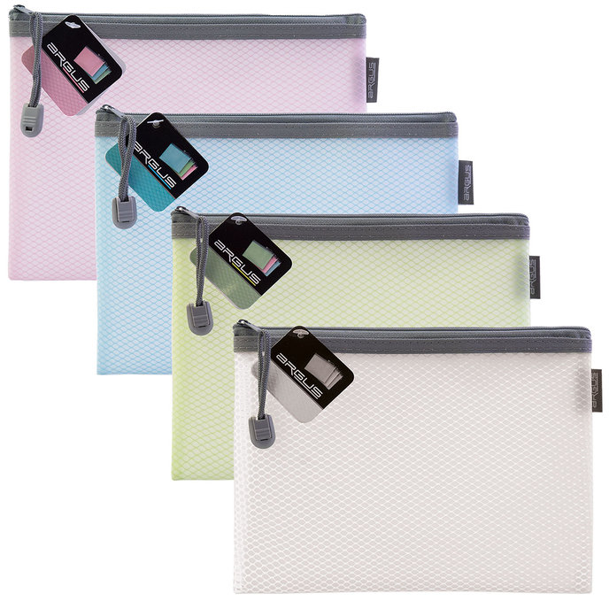 1656-8002 Plastový obal so zipsom A4, mix 12ks