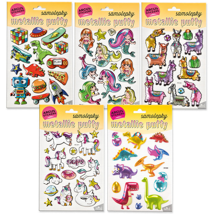 2602-8001 Decorative Stickers Metallic Puffy - MIX