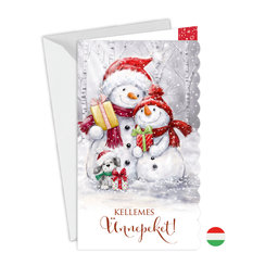 11-6496 Christmas greeting card card with leap HU