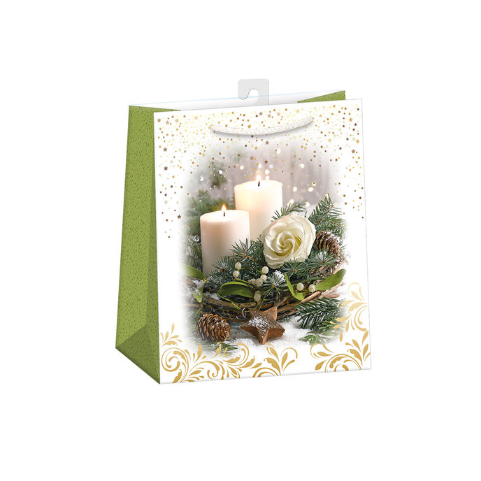 0843-0449 H Darčeková taška vianočná LESKLÁ