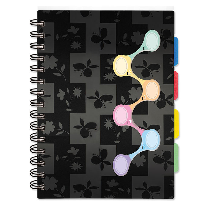 1551-0005 Spiral notepad A5 with dividers