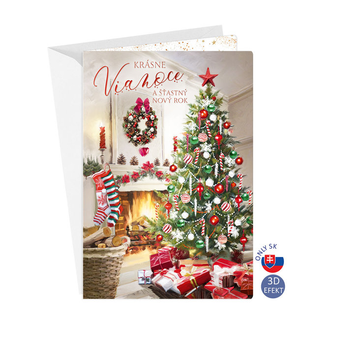 71-9018 Christmas greeting card 3D SK