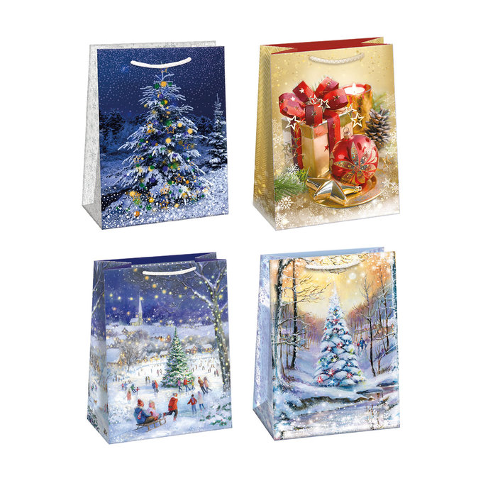 0853-0010 Darčeková taška vianočná, mix