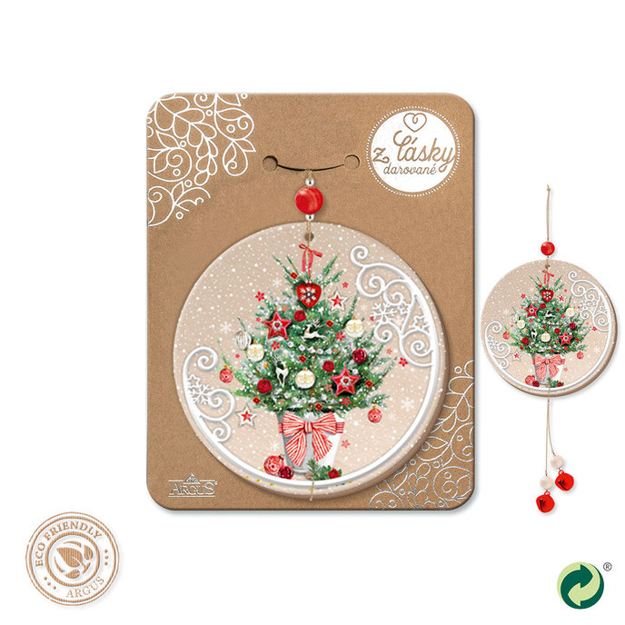 2357-1010 Vianočná drevená dekorácia