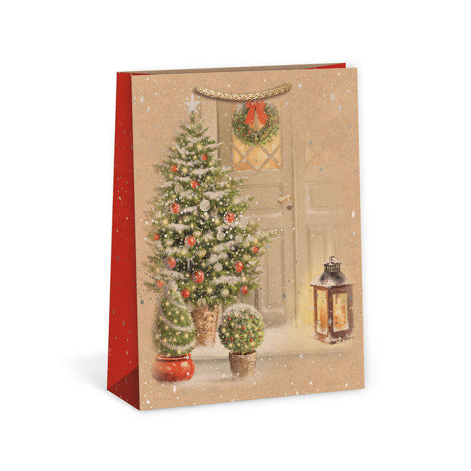 0854-0074 Darčeková taška vianočná NATUR