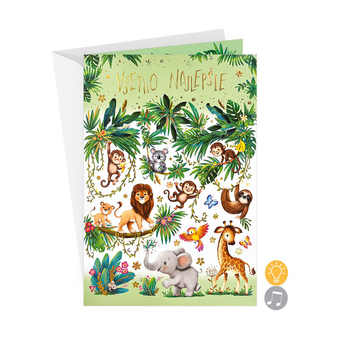 77-8010 Blahoprajná karta detská hudobná SK
