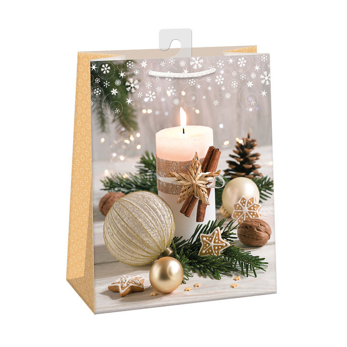 0883-0448 H Darčeková taška vianočná LESKLÁ