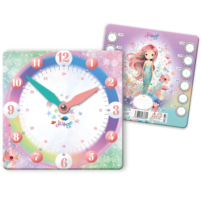 1711-0412 Paper clock Mermaid