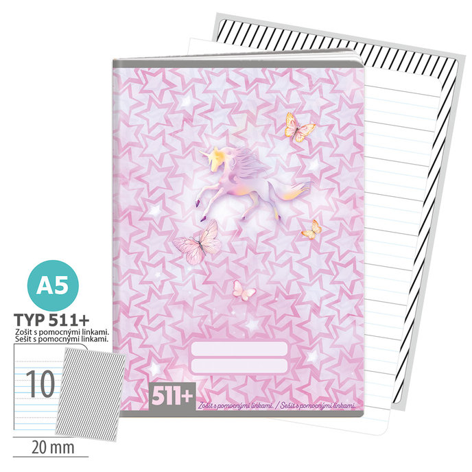 1586-0427-2 Zošit A5, 10 listov, TYP 511+ Sweet Dreams