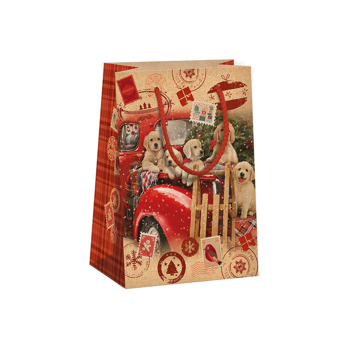 0824-0052 Darčeková taška vianočná NATUR