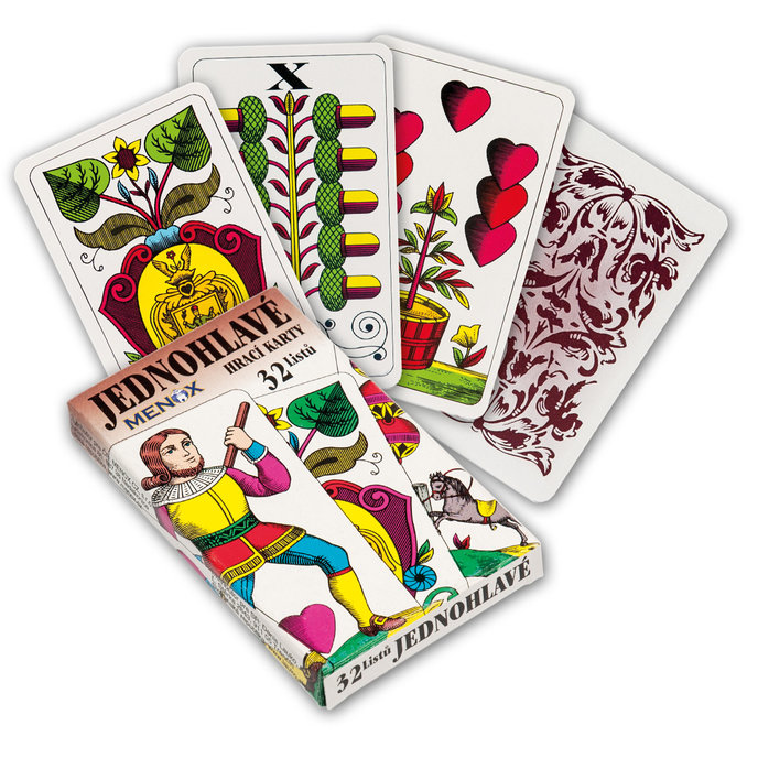 2201-0003 Playing cards Mariáš one-headed
