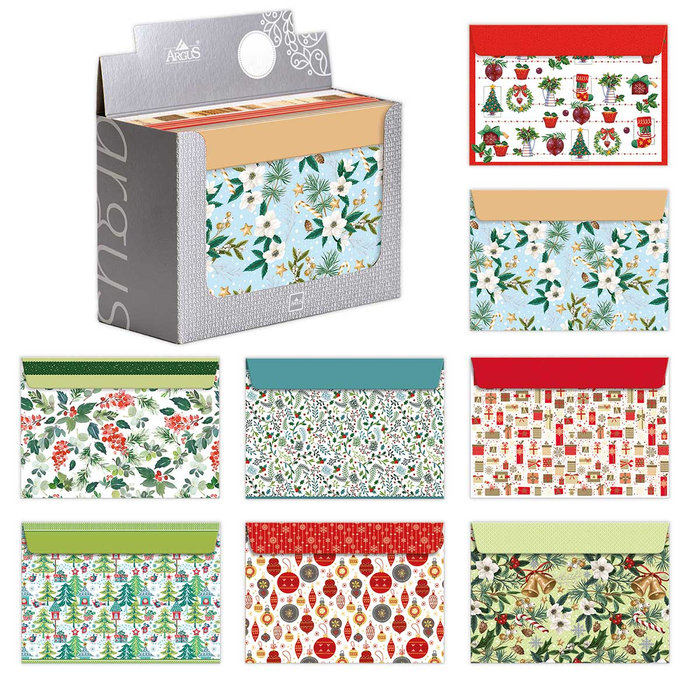 1085-V001 Envelope C5 with print, Christmas mix 120pcs