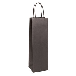 7738-0006 Gift bag for wine NATUR black