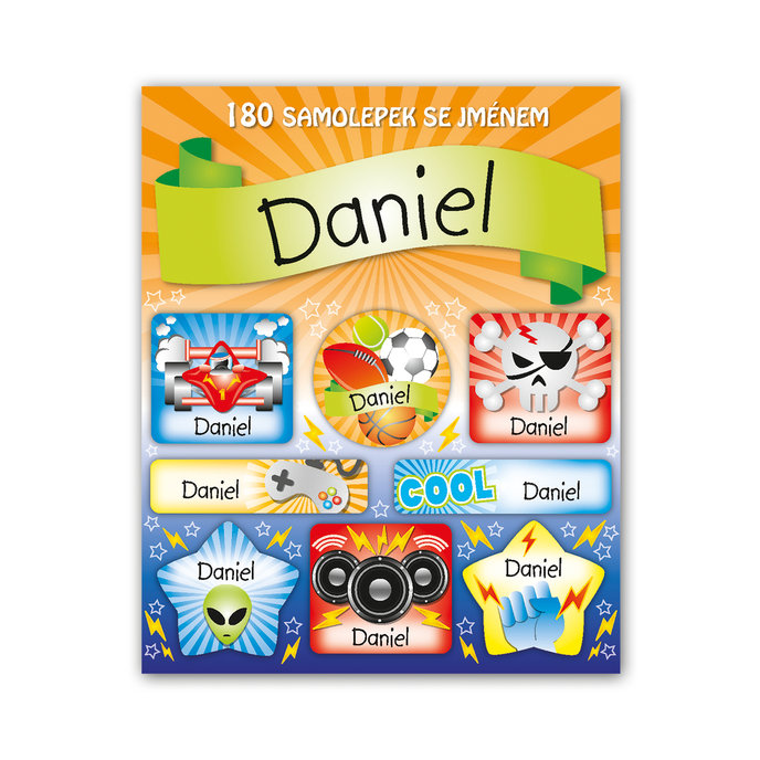 1114-0093 Tear-off block with stickers - 15 sheets, Daniel