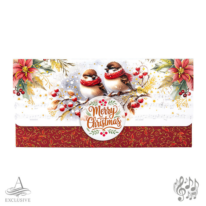 81-7004 Christmas envelope with music