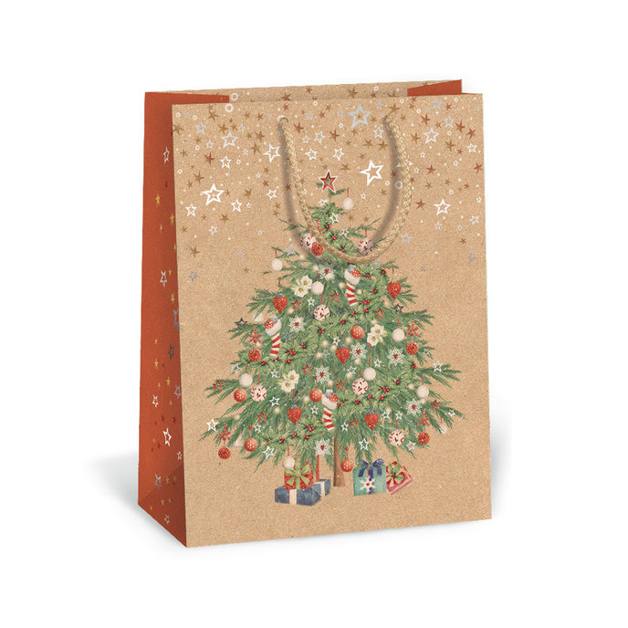 0854-0038 Darčeková taška vianočná NATUR