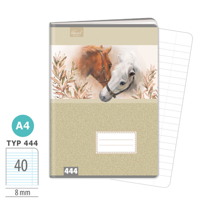 1582-0360 Exercise book A4, TYPE 444 Horses & me