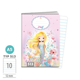 1594-0412 Zošit A5, 10 listov, TYP 513 Mermaid
