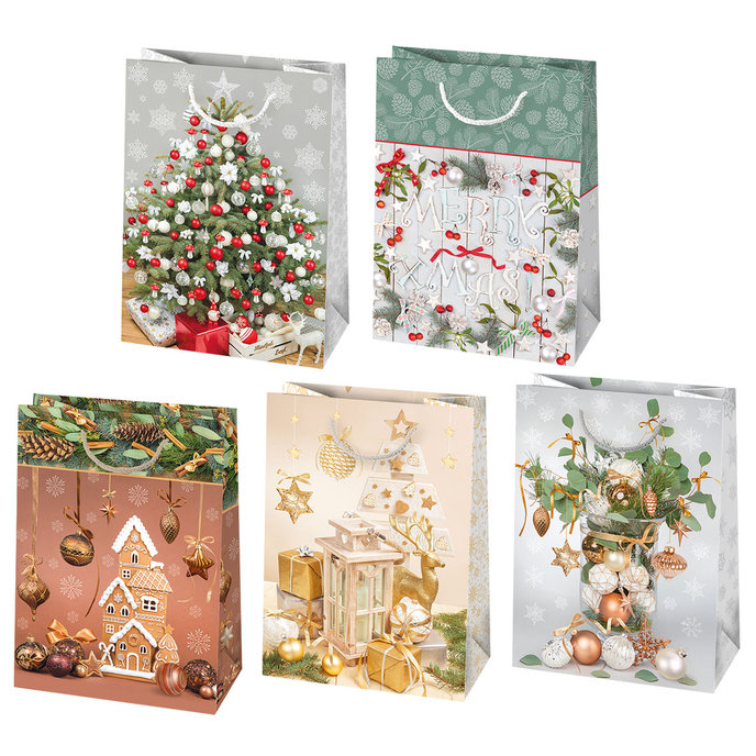 0893-9102 Darčeková taška vianočná, mix