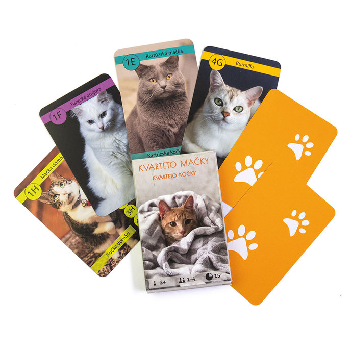 2201-0058 Playing Cards - quartets Cats