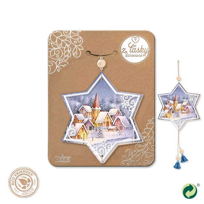 2357-1003 Christmas wooden decoration