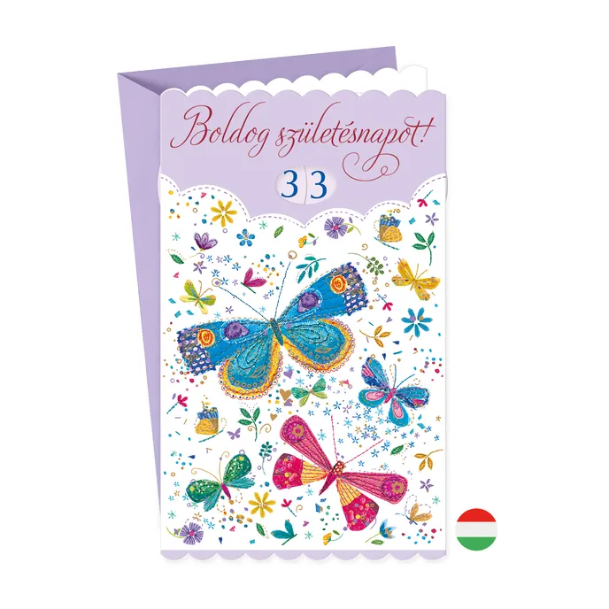 15-6506 Blahoprajná karta gratulačná otočník s klopou HU