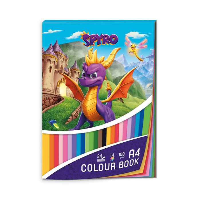 1705-0359 Blok farebných papierov A4 lic. Spyro