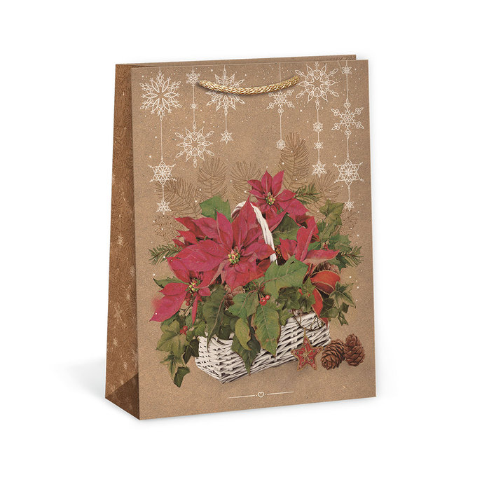 0854-0076 Darčeková taška vianočná NATUR