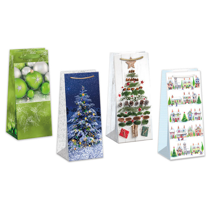 0873-0001 Darčeková taška vianočná, mix