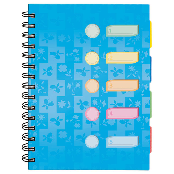 1552-0008 Spiral notepad A4 with dividers