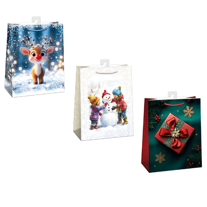 0883-0005 H Darčeková taška vianočná, mix