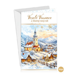 11-6595 Christmas greeting card card with leap SK