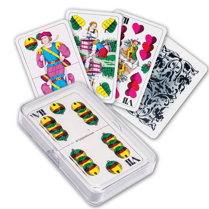 2201-0002 Playing cards Mariáš - double headed