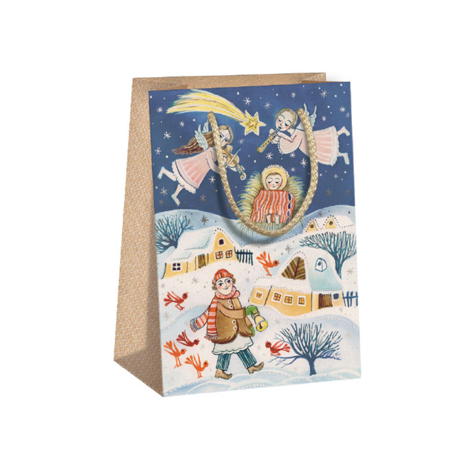 0824-0044 Darčeková taška vianočná NATUR