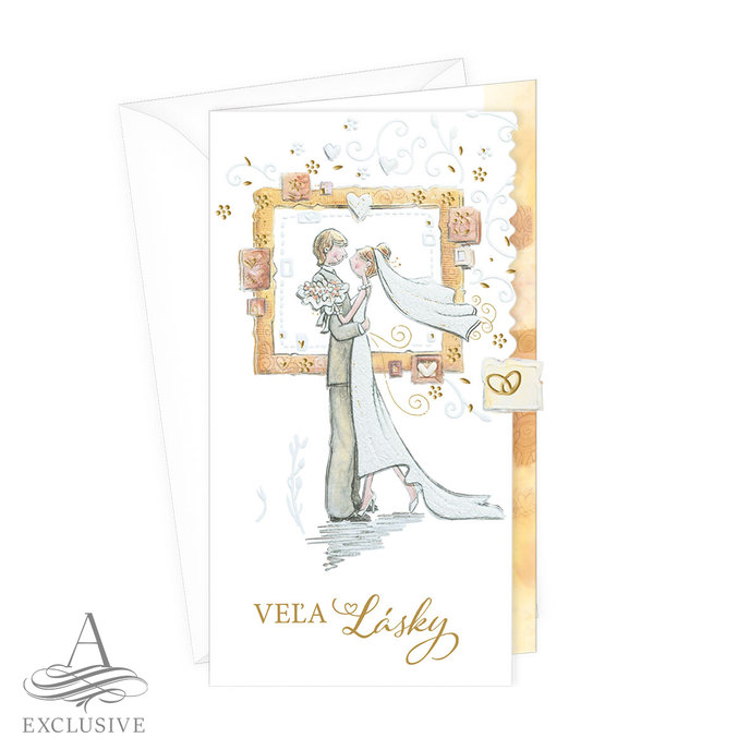 13-6163 Wedding greeting card with money flap SK